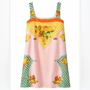 Antonio Melani Small Eliana Fruit Print Linen Blend Sleeveless Mini Dress NWT